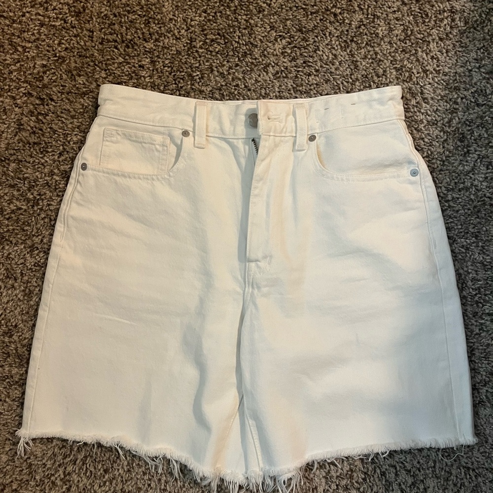 Madewell Baggy Jean Shorts White